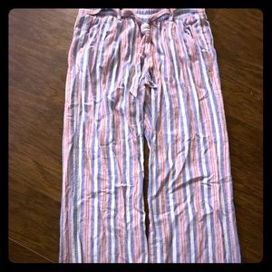 Red white and blue Linen pants